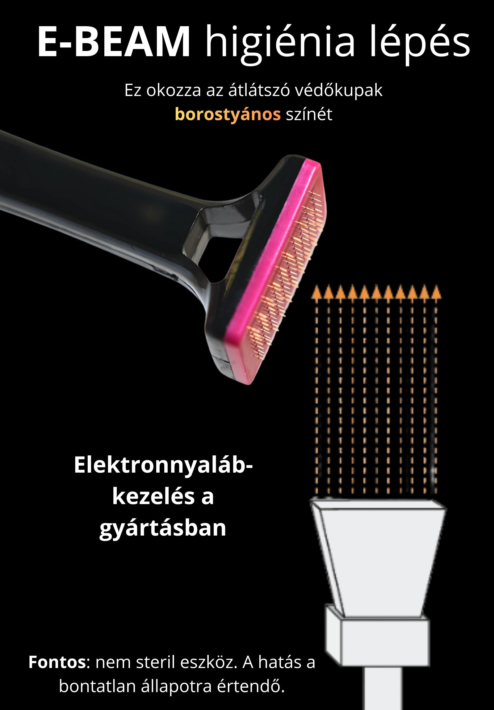 E-beam higiénia lépés